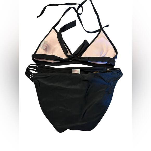 Xhilaration Women's Size Small Swimsuit - Bikini in Black and Pink - Picture 2 of 5